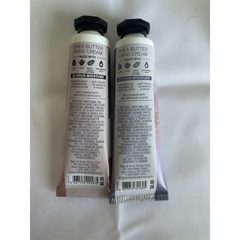 BATH & BODY WORKS SNOWFLAKES & CASHMERE CHAMPAGNE TOAST (2) HAND CREAM 1oz NEW